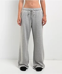 Ninth Hall Fundamentals Sherry Heather Grey Wide Leg Sweatpants