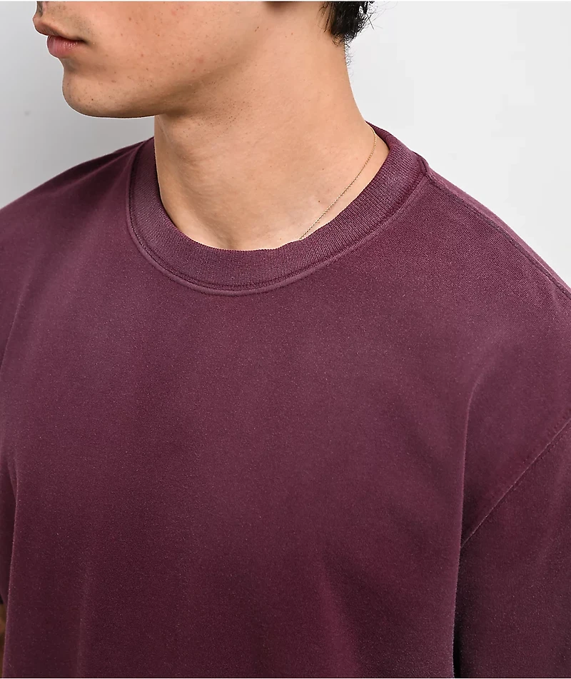 Ninth Hall Fundamentals Shipwreck Dark Red Wash Boxy T-Shirt