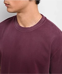 Ninth Hall Fundamentals Shipwreck Dark Red Wash Boxy T-Shirt