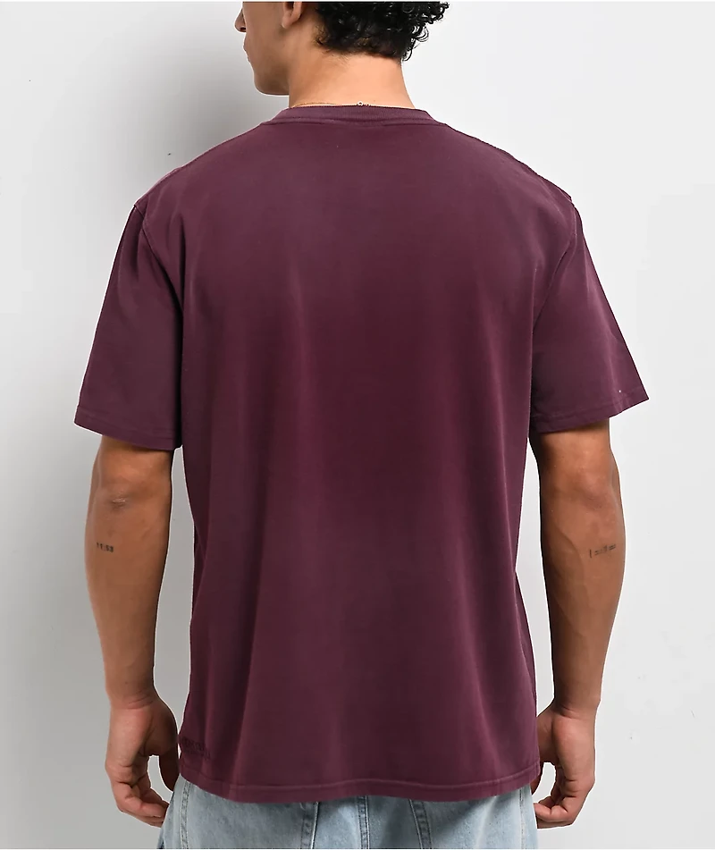 Ninth Hall Fundamentals Shipwreck Dark Red Wash Boxy T-Shirt