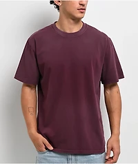 Ninth Hall Fundamentals Shipwreck Dark Red Wash Boxy T-Shirt