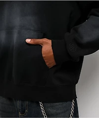 Ninth Hall Fundamentals Spray Black Wash Hoodie