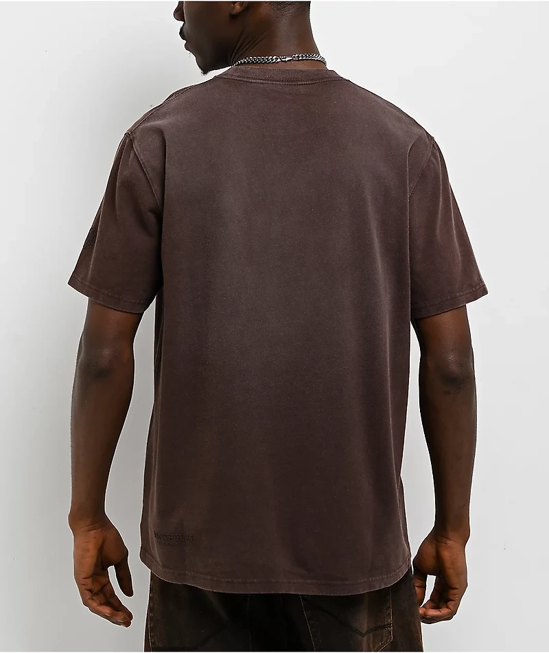 Ninth Hall Fundamentals Spray Brown Wash Boxy T-Shirt