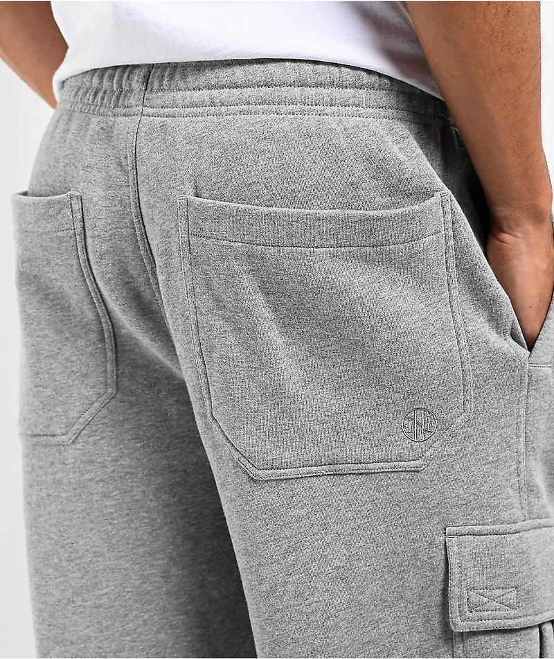 Ninth Hall Fundamentals Stash Grey Baggy Cargo Sweatpants