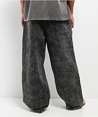 Ninth Hall Fundamentals Static Black Wash Baggy Sweatpants