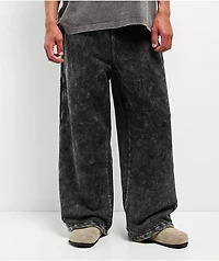 Ninth Hall Fundamentals Static Black Wash Baggy Sweatpants