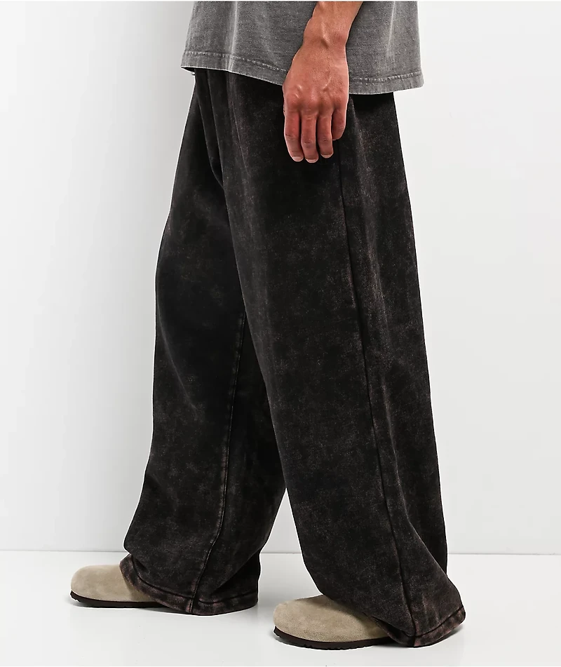 Ninth Hall Fundamentals Static Brown Wash Baggy Sweatpants