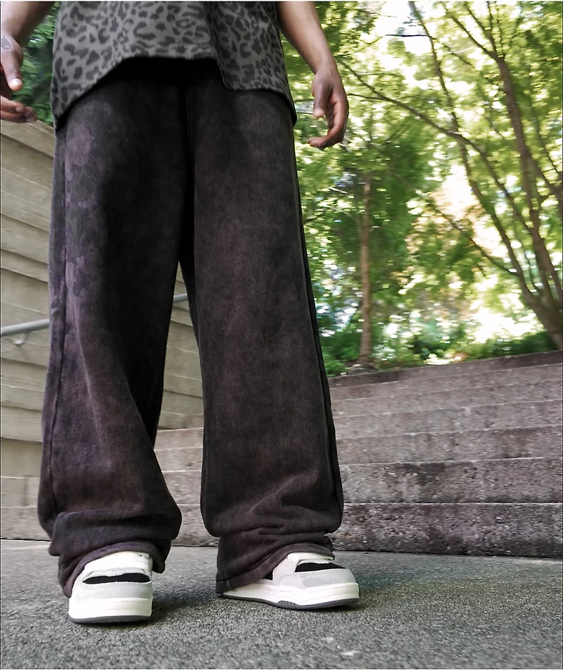 Ninth Hall Fundamentals Static Brown Wash Baggy Sweatpants