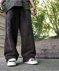 Ninth Hall Fundamentals Static Brown Wash Baggy Sweatpants