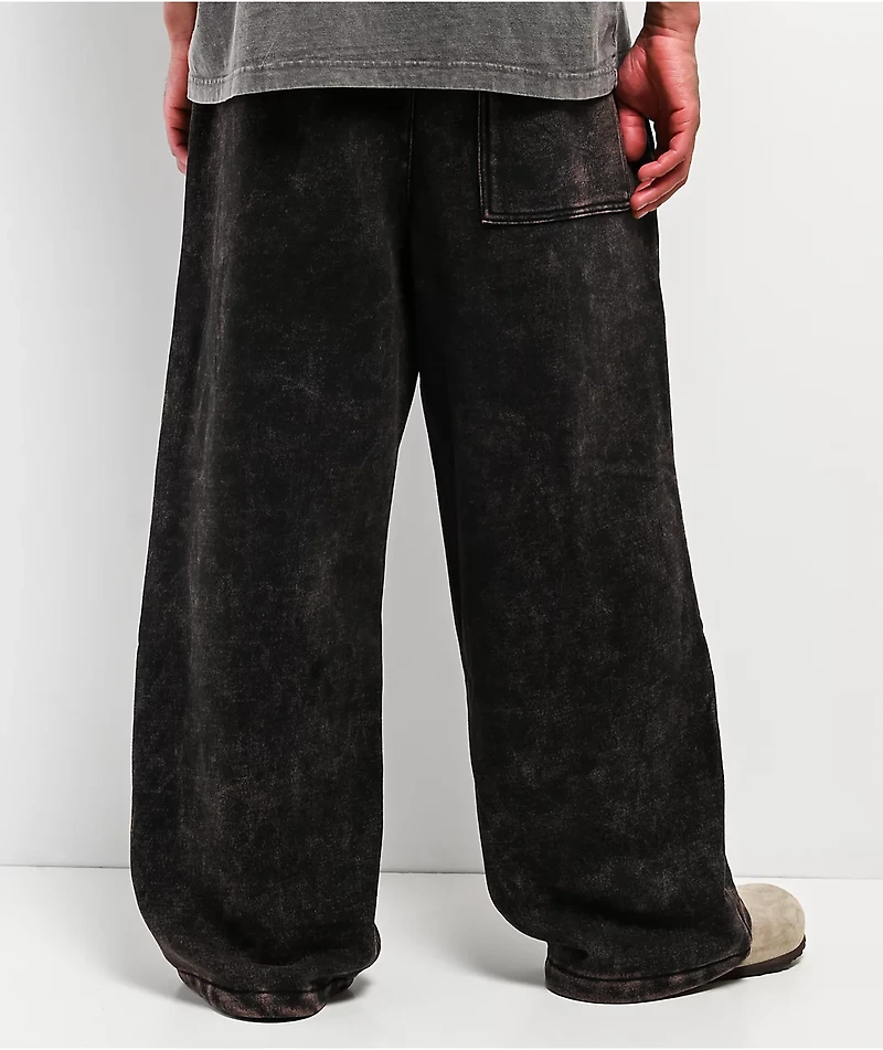Ninth Hall Fundamentals Static Brown Wash Baggy Sweatpants