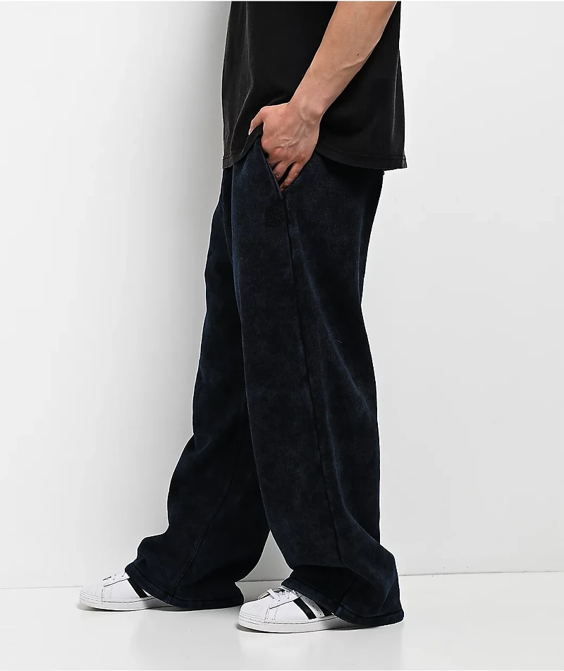 Ninth Hall Fundamentals Static Indigo Wash Baggy Sweatpants
