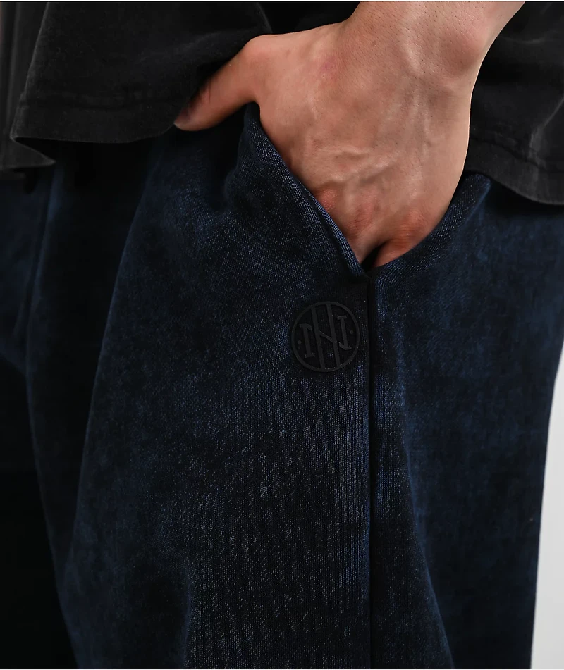 Ninth Hall Fundamentals Static Indigo Wash Baggy Sweatpants