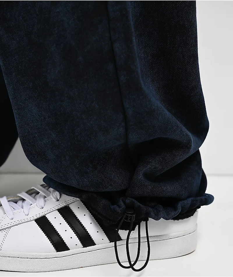 Ninth Hall Fundamentals Static Indigo Wash Baggy Sweatpants