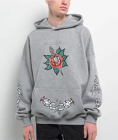 Ninth Hall Fundamentals Tattoo Flash Grey Hoodie