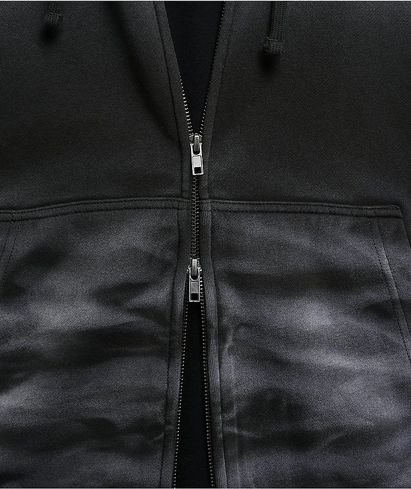 Ninth Hall Fundamentals Whisker Ash Wash Boxy Zip Hoodie