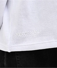 Ninth Hall Fundamentals White Boxy Thermal Long Sleeve T-Shirt