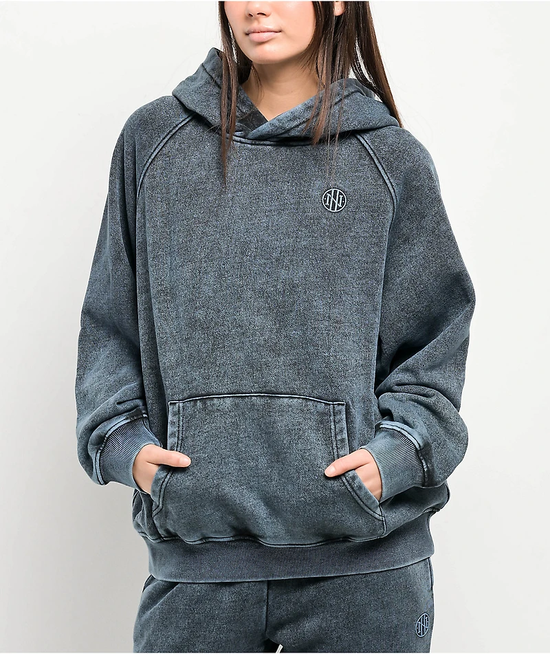 Ninth Hall Fundamentals Wichita Blue Fog Wash Relaxed Hoodie