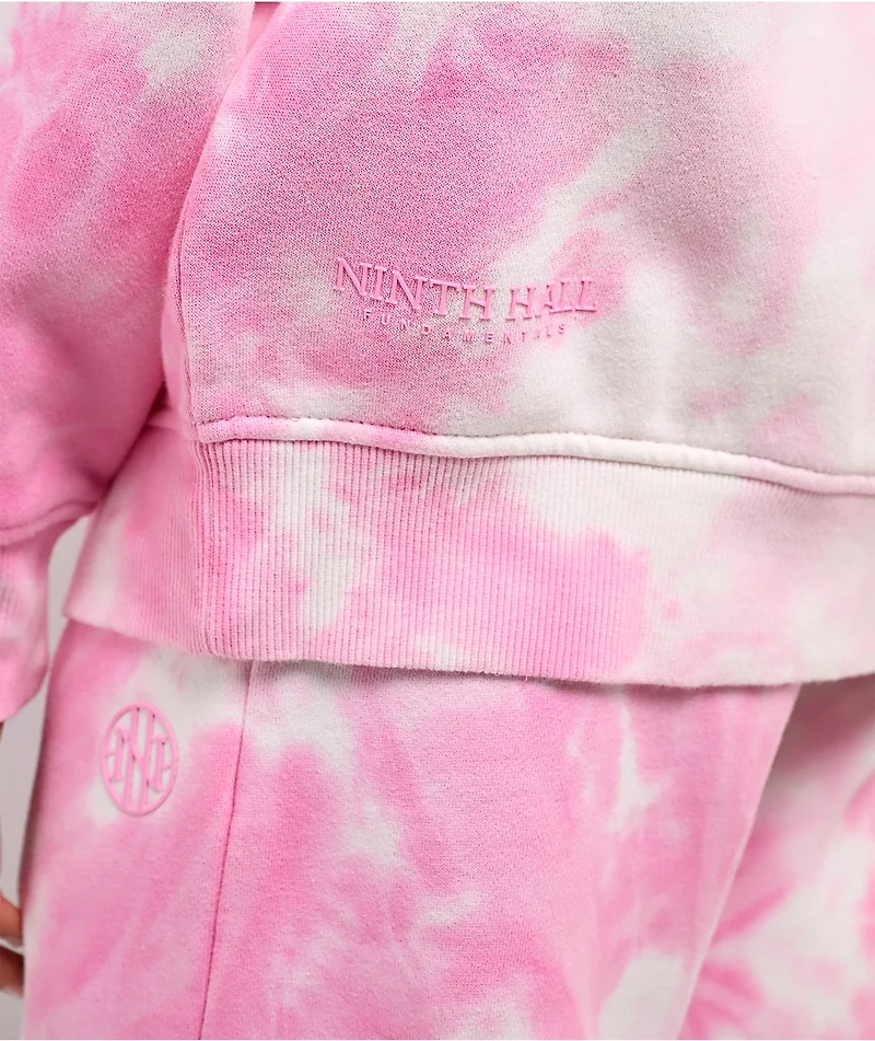 Ninth Hall Fundamentals Wichita Pink Tie Dye Hoodie