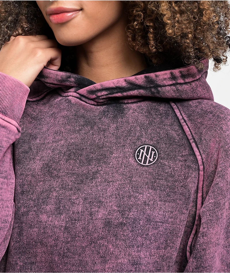 Ninth Hall Fundamentals Wichita Purple Wash Relaxed Raglan Hoodie