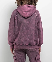 Ninth Hall Fundamentals Wichita Purple Wash Relaxed Raglan Hoodie