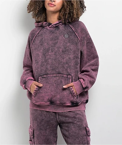 Ninth Hall Fundamentals Wichita Purple Wash Relaxed Raglan Hoodie