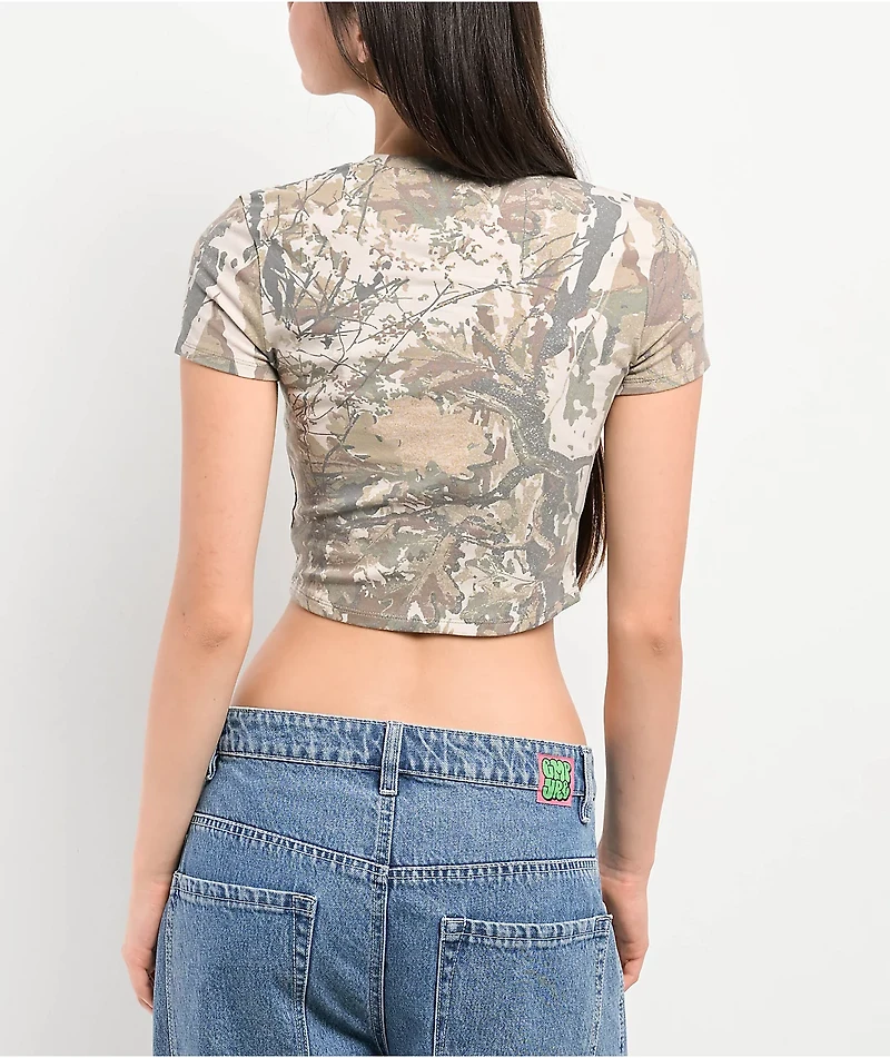 Ninth Hall Fundementals Carina Light Camo Crop T-Shirt