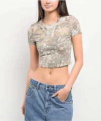 Ninth Hall Fundementals Carina Light Camo Crop T-Shirt