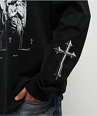 Ninth Hall Heaven Can Wait Black Long Sleeve T-Shirt