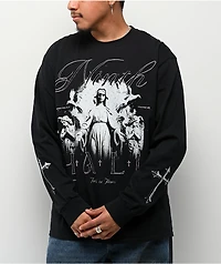 Ninth Hall Heaven Can Wait Black Long Sleeve T-Shirt