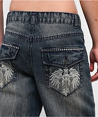 Ninth Hall Idle Dusk Blue Wash Straight Leg Jeans