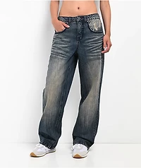 Ninth Hall Idle Dusk Blue Wash Straight Leg Jeans