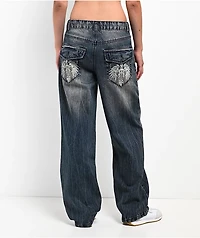 Ninth Hall Idle Dusk Blue Wash Straight Leg Jeans