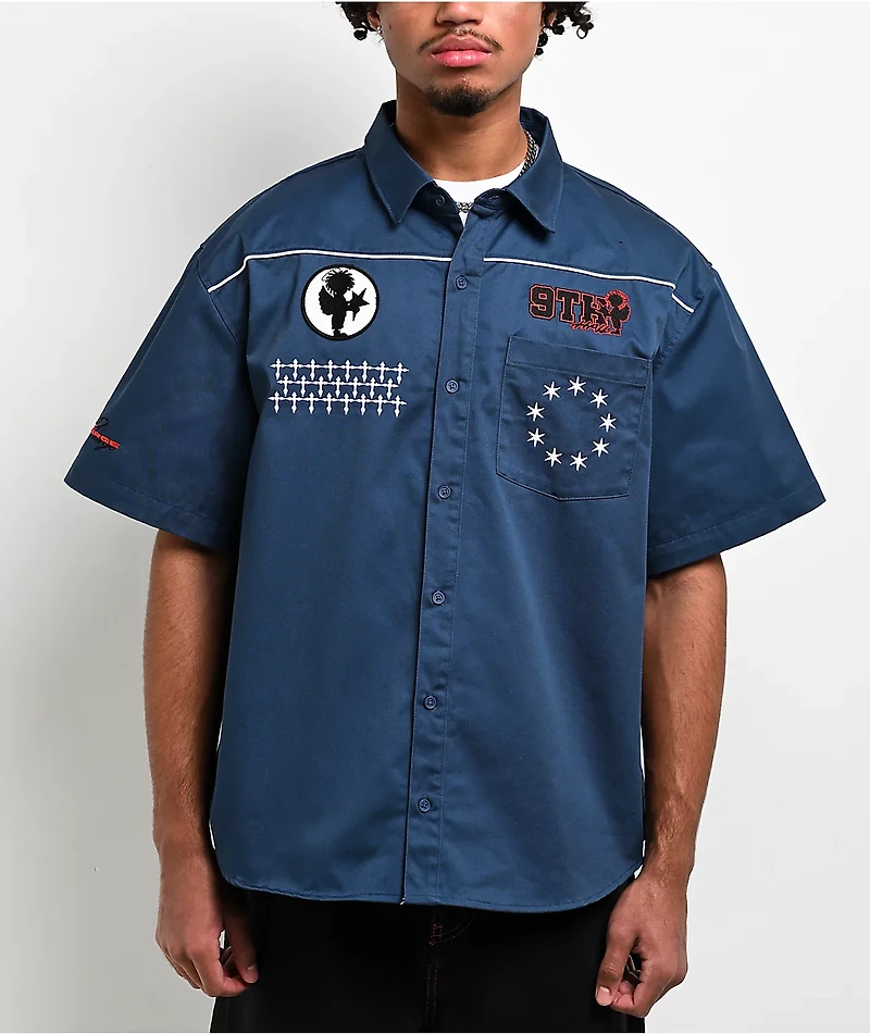 Ninth Hall Ignition Blue Work Shirt