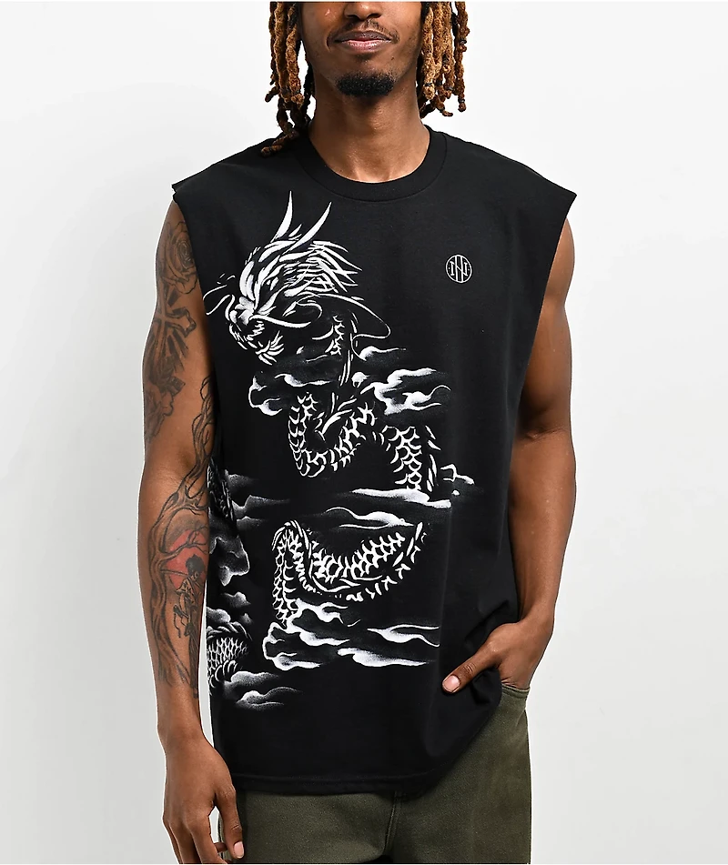 Ninth Hall The Clouds Black Tank Top