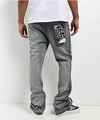 Ninth Hall Jewelled Blue Denim Skinny Flare Jeans