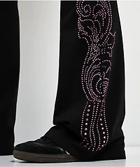 Ninth Hall Joella Cheetah Print Pink Fold Over Flare Leggings