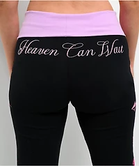 Ninth Hall Joella Cross Black Fold over Flare Leggings