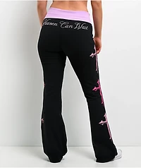 Ninth Hall Joella Cross Black Fold over Flare Leggings