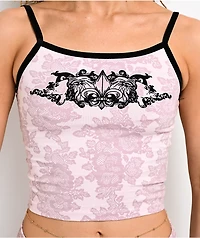 Ninth Hall Kerri Pink-A-Boo Crop Tank Top