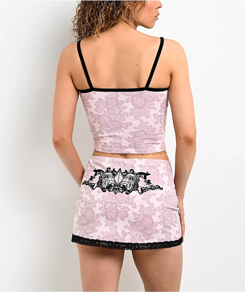 Ninth Hall Kerri Pink-A-Boo Crop Tank Top