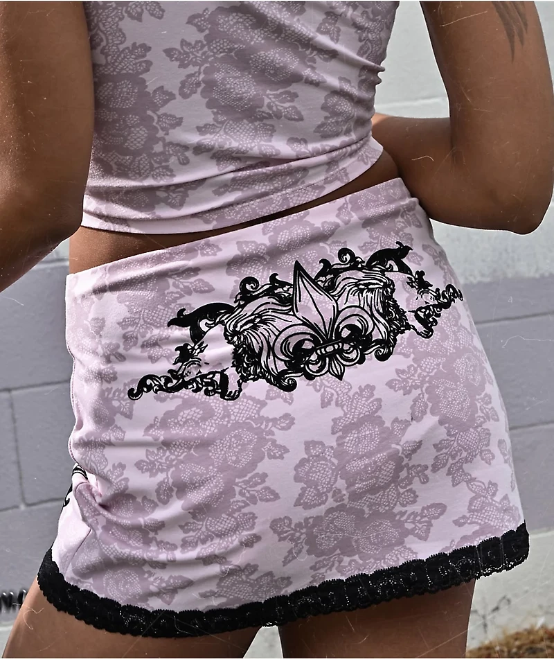 Ninth Hall Khloe Pink-A-Boo Lace Skirt