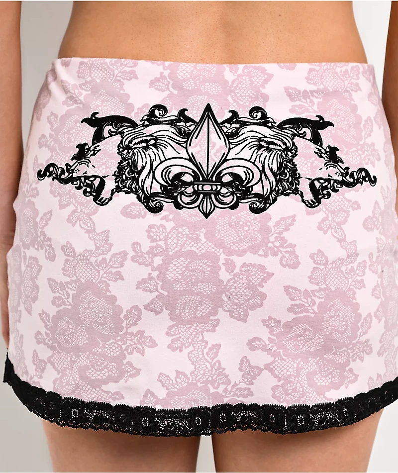 Ninth Hall Khloe Pink-A-Boo Lace Skirt