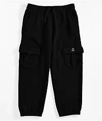Ninth Hall Kids Stash Black Cargo Sweatpants
