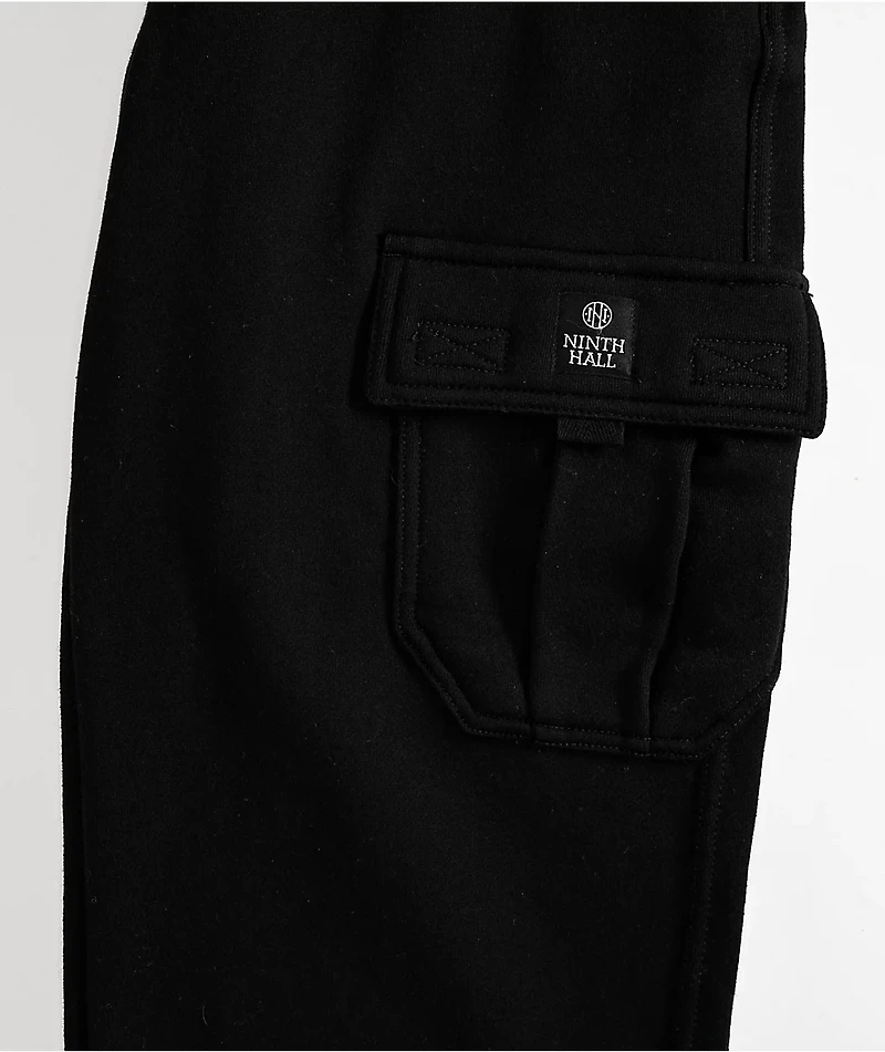 Ninth Hall Kids Stash Black Cargo Sweatpants