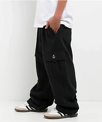 Ninth Hall Kids Stash Black Cargo Sweatpants