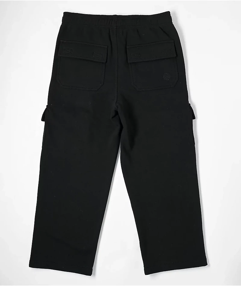 Ninth Hall Kids Stash Black Cargo Sweatpants