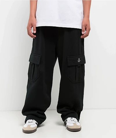 Ninth Hall Kids Stash Black Cargo Sweatpants