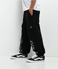 Ninth Hall Kids Stash Black Cargo Sweatpants