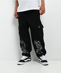 Ninth Hall Kids Stash Black Cargo Sweatpants