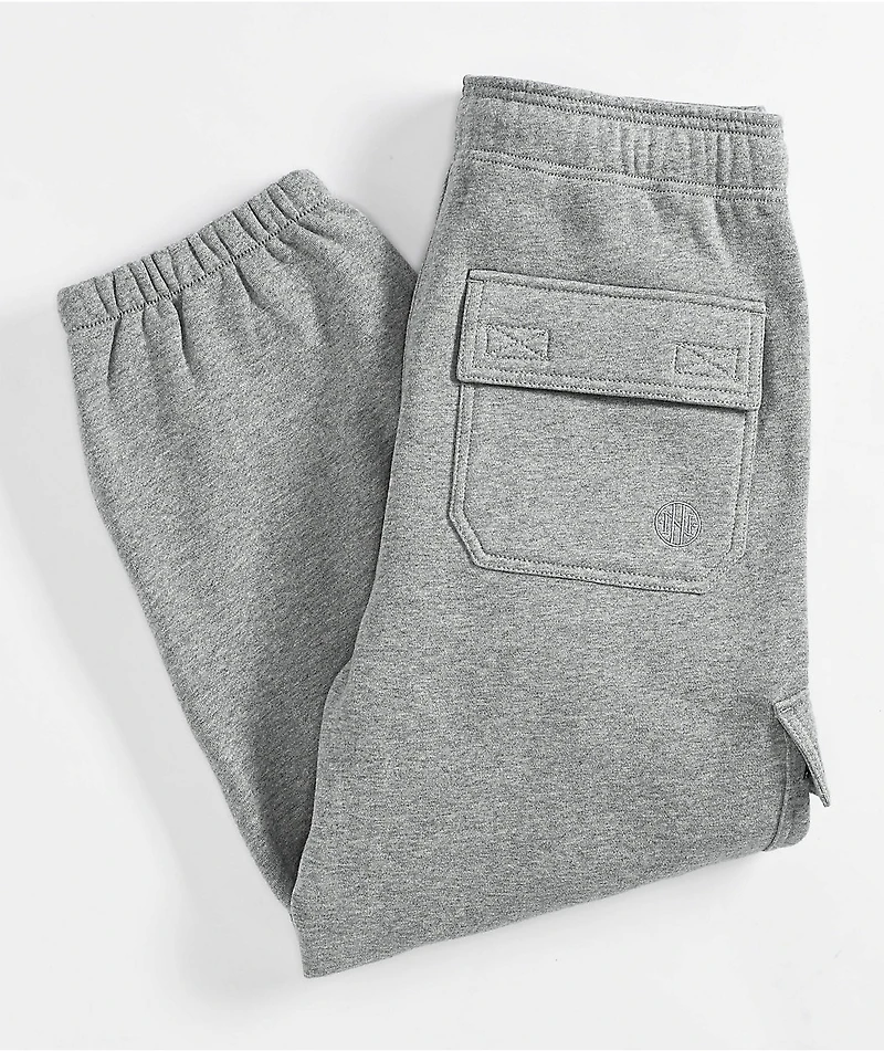 Ninth Hall Kids Stash Cargo Heather Grey Sweatpants